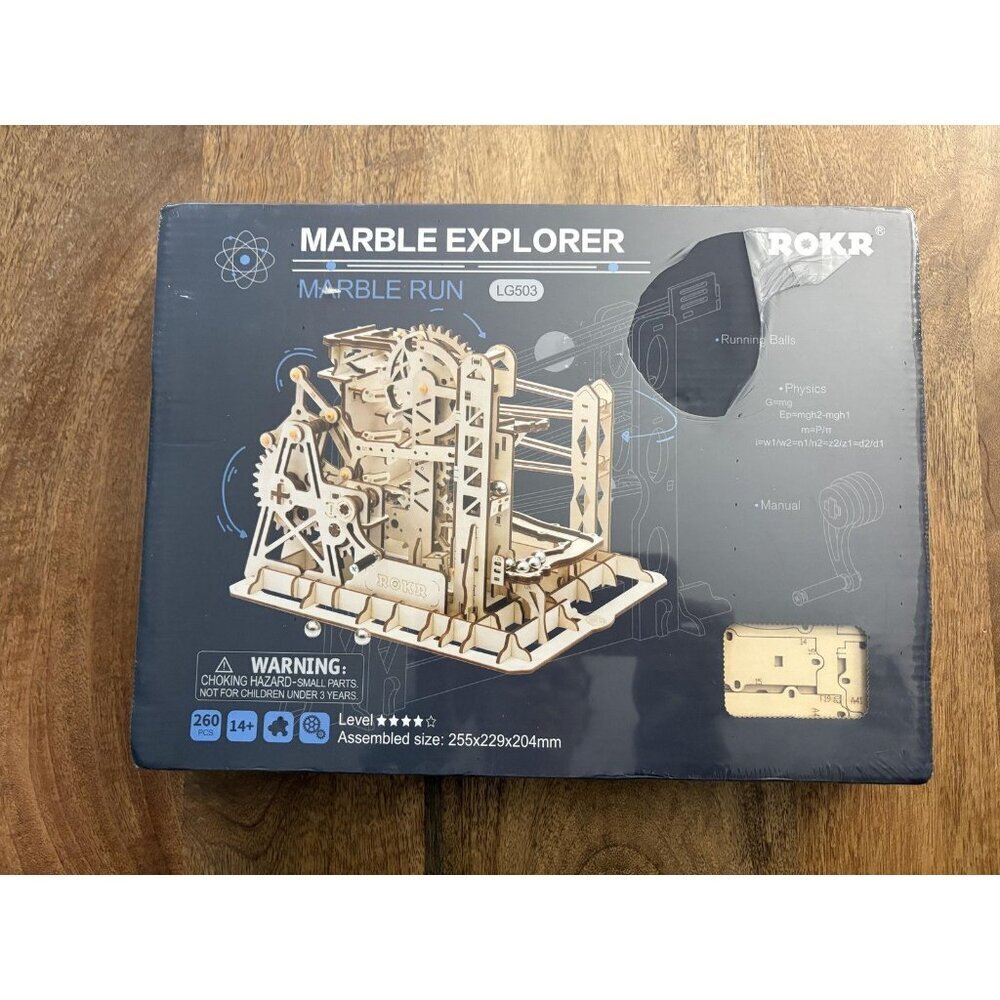 ROKR Marble Explorer Marble Run LG503 DIY 3D Wooden Puzzle Kit 260 PCS Age 14+